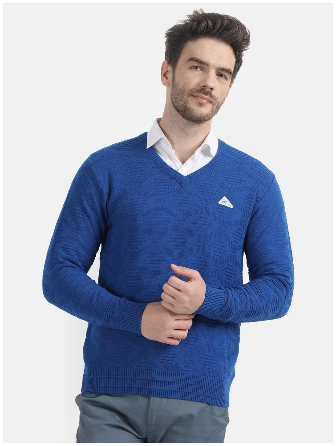 

Monte Carlo Men Blue V neck Pullover