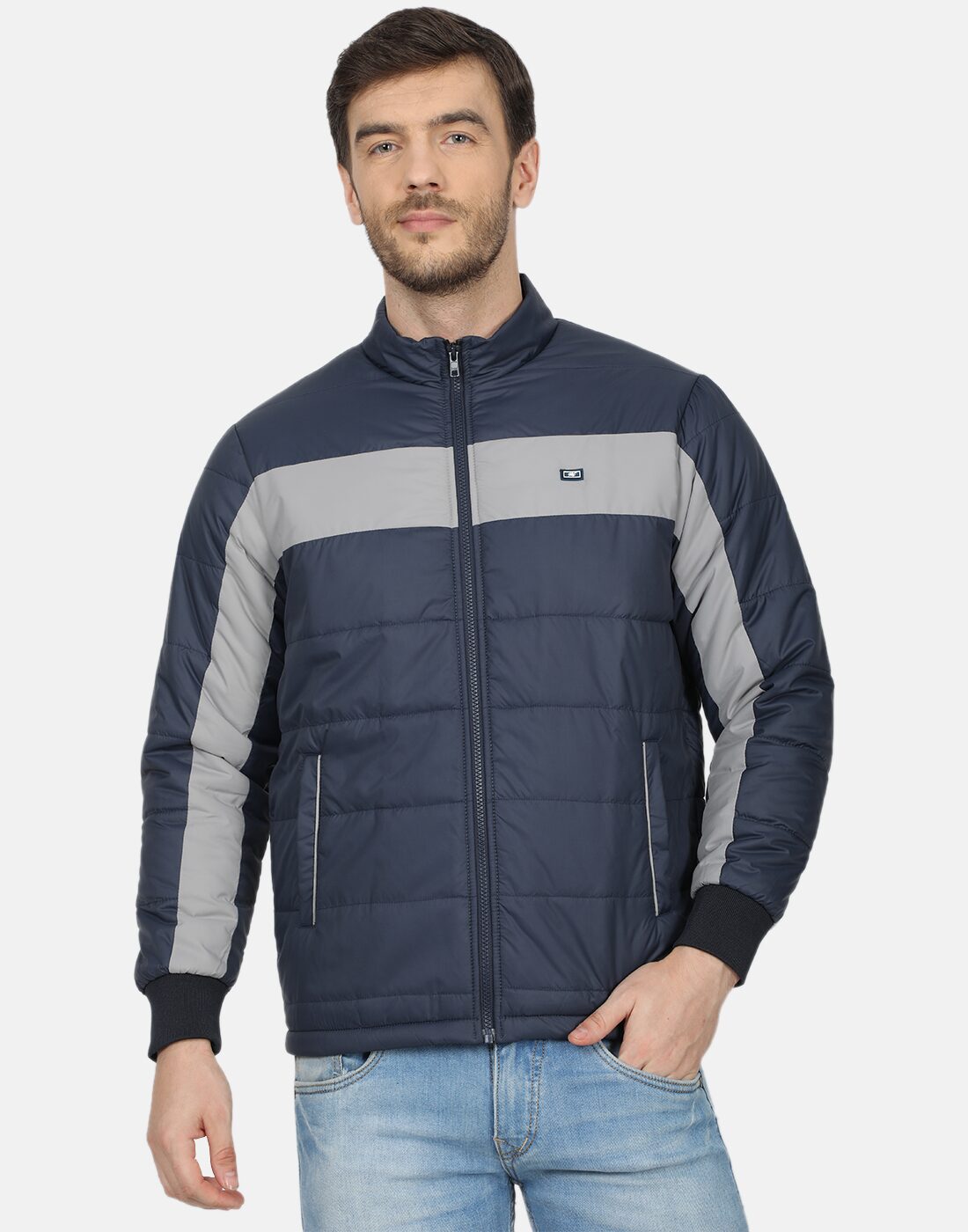 

Monte Carlo Men Blue Colorblocked Bomber jacket