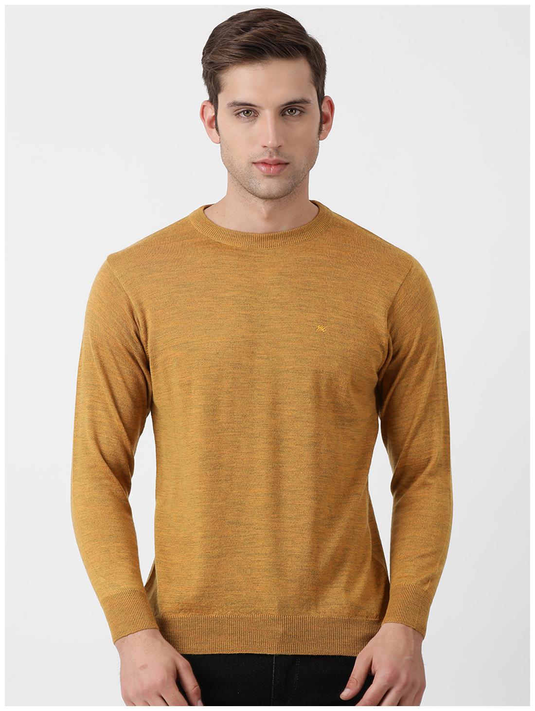 

Monte Carlo Men Wool Solid Olive Pullover