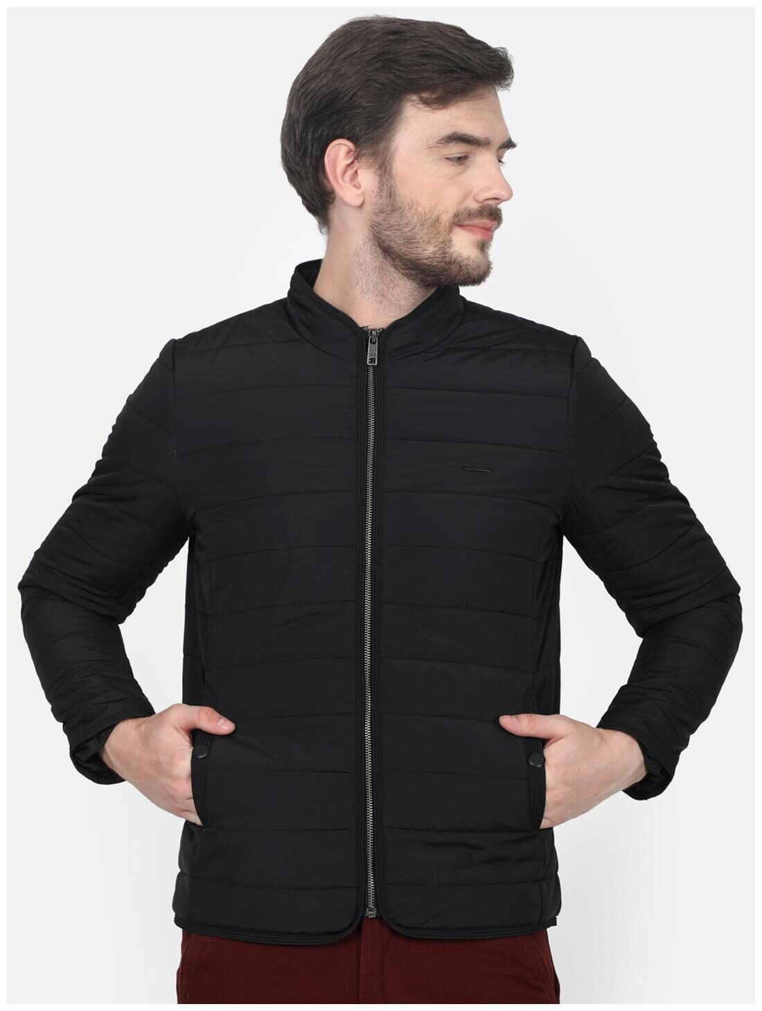 

Monte Carlo Men Black Solid Bomber jacket