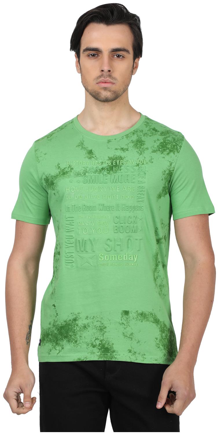 

Monte Carlo Men Green Slim fit Cotton Blend Round neck T-Shirt - Pack Of 1