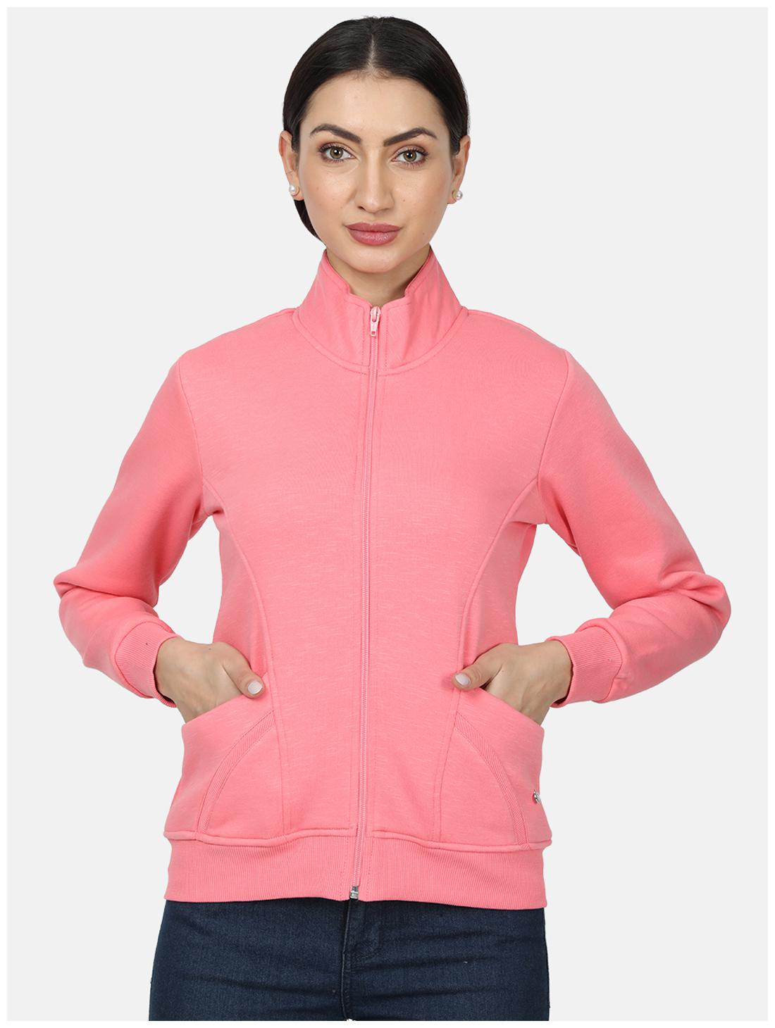 

Monte Carlo Women Solid Sweatshirt - Peach