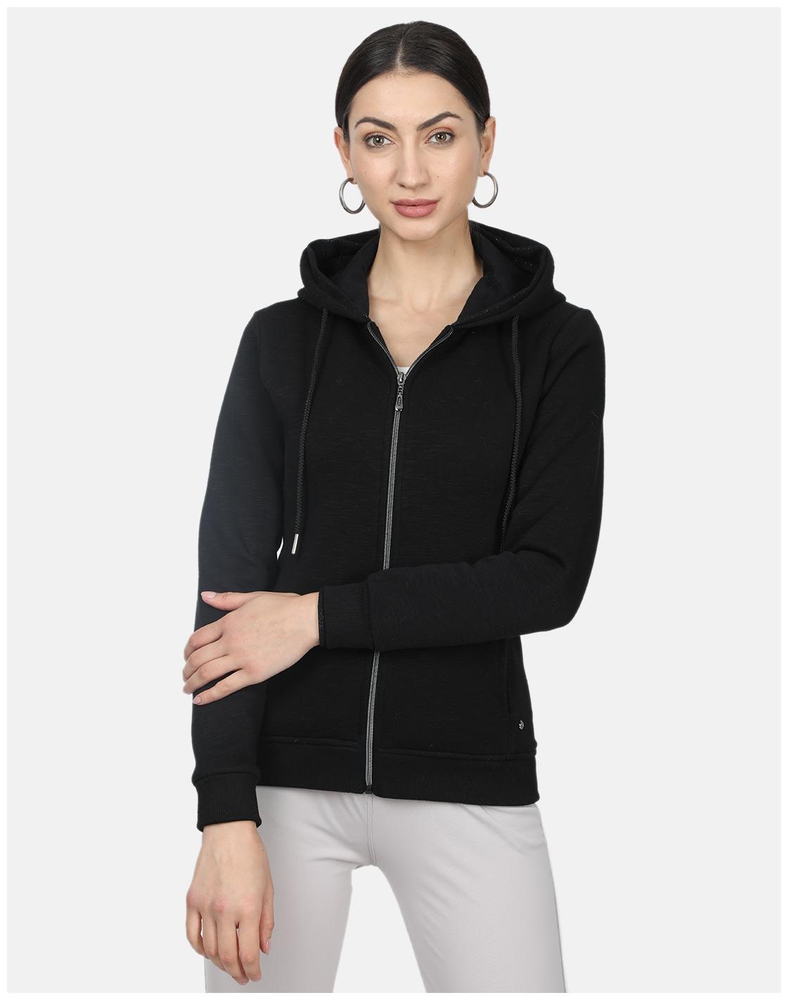 

Monte Carlo Women Solid Sweatshirt - Black