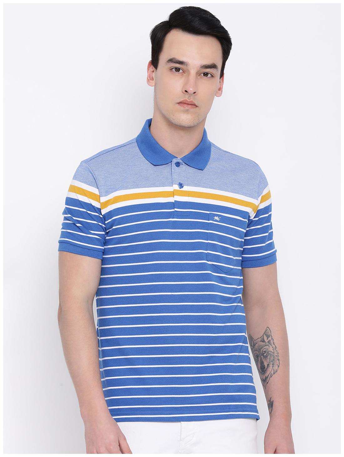 

Monte Carlo Men Blue Regular fit Cotton Blend Polo collar T-Shirt - Pack Of 1