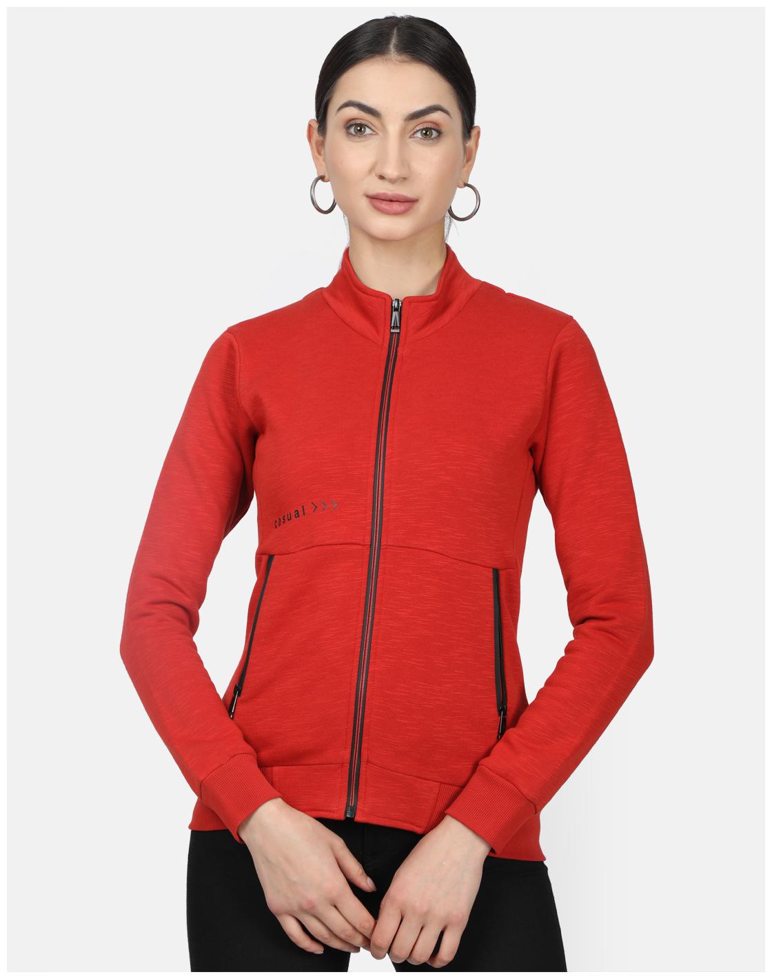 

Monte Carlo Women Solid Sweatshirt - Red