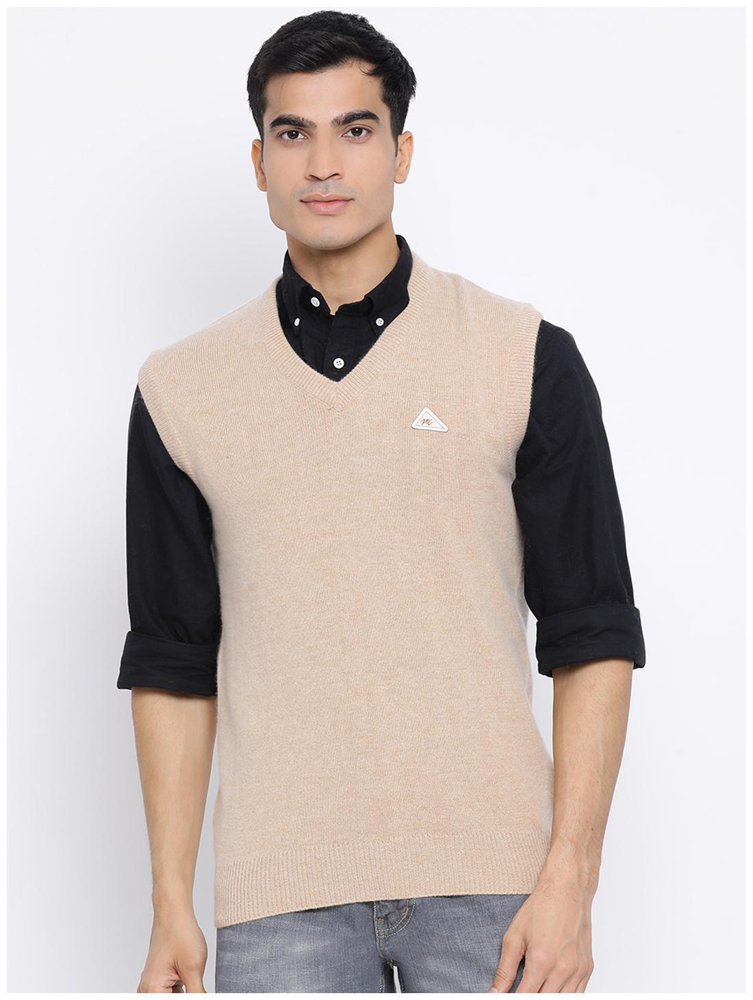 

Monte Carlo Men Brown V neck Longline sweater