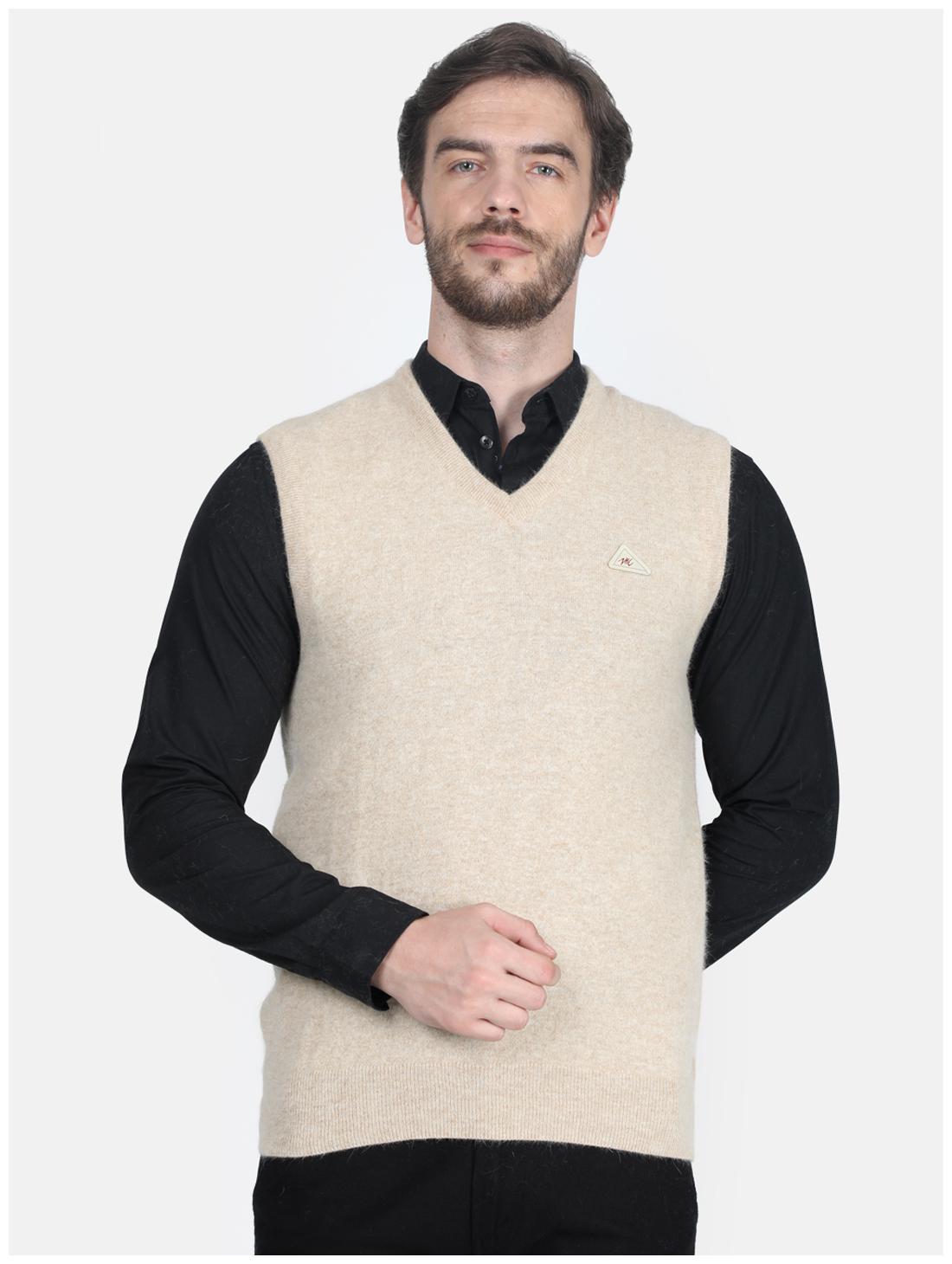 

Monte Carlo Men Brown V neck Longline sweater