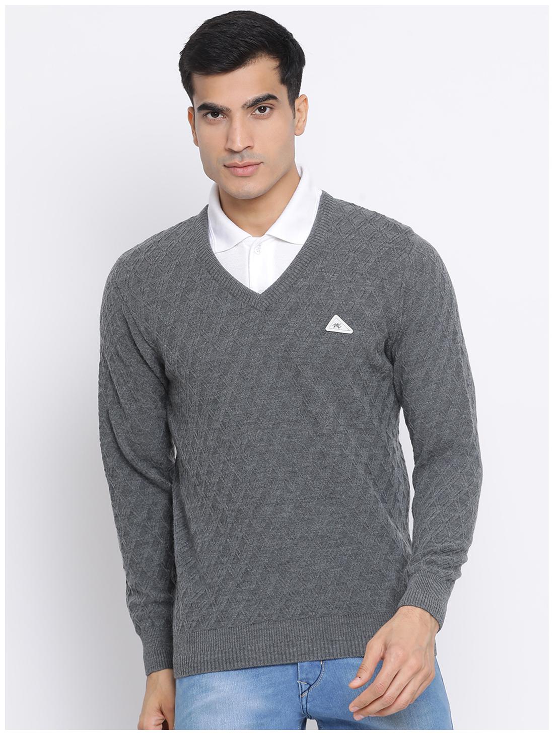 

Monte Carlo Men Grey V neck Pullover