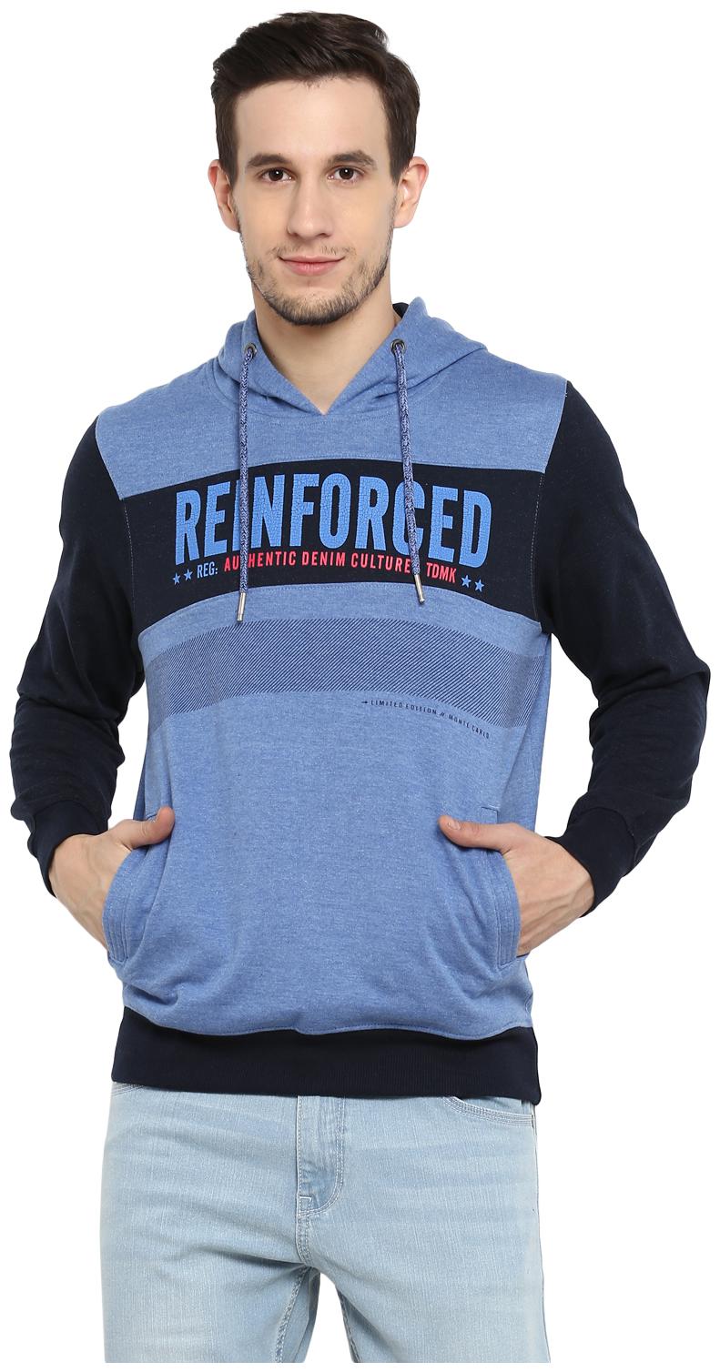 

Monte Carlo Men Blue Hooded Sweatshirt