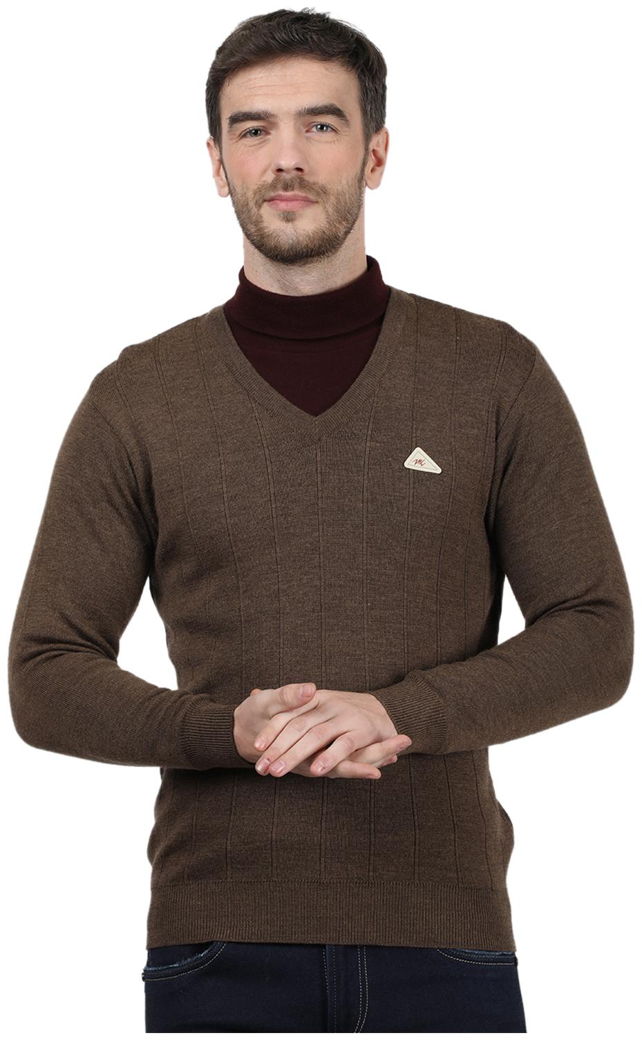

Monte Carlo Men Brown V neck Pullover