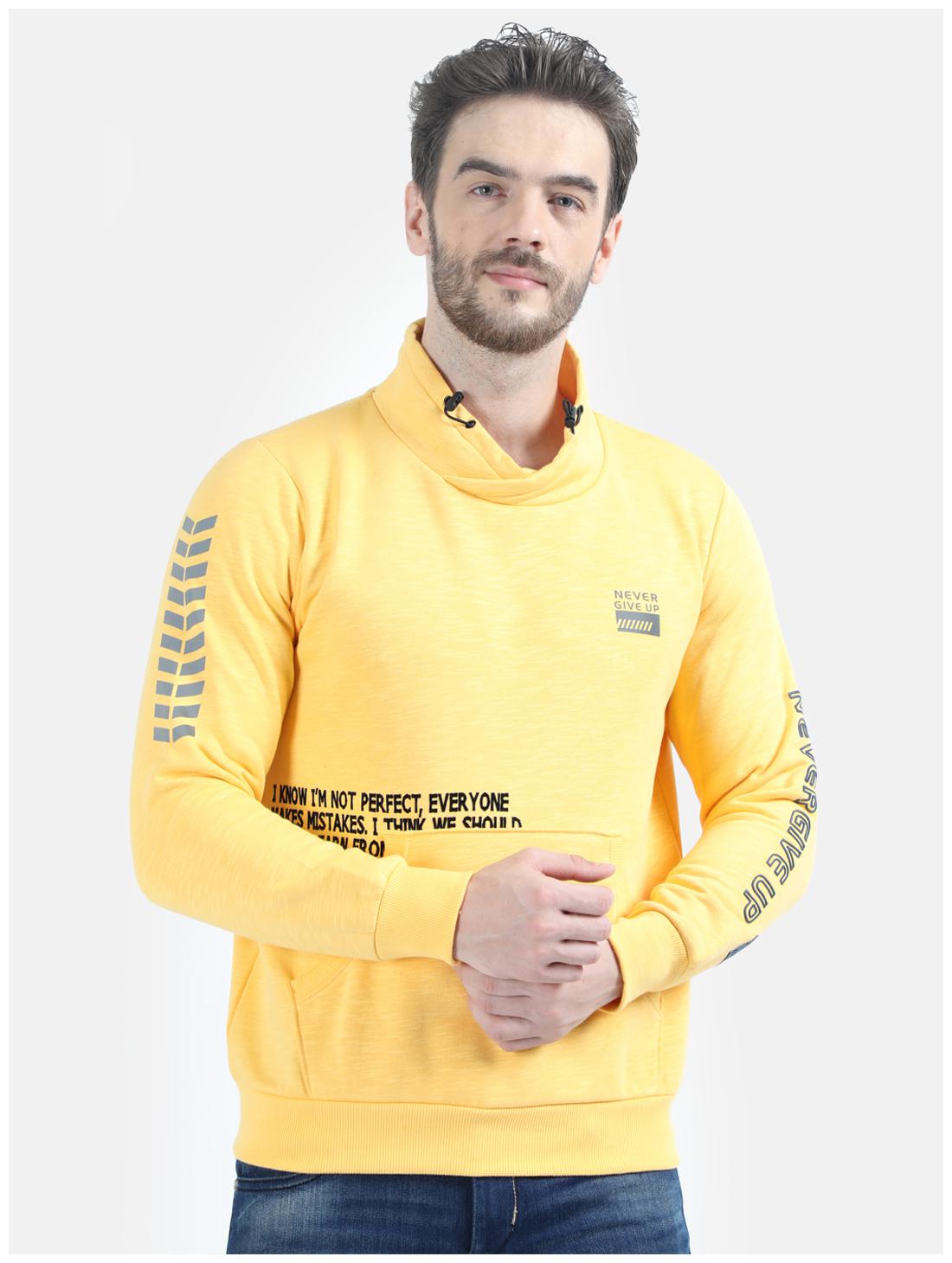 

Monte Carlo Men Yellow High neck Sweatshirt