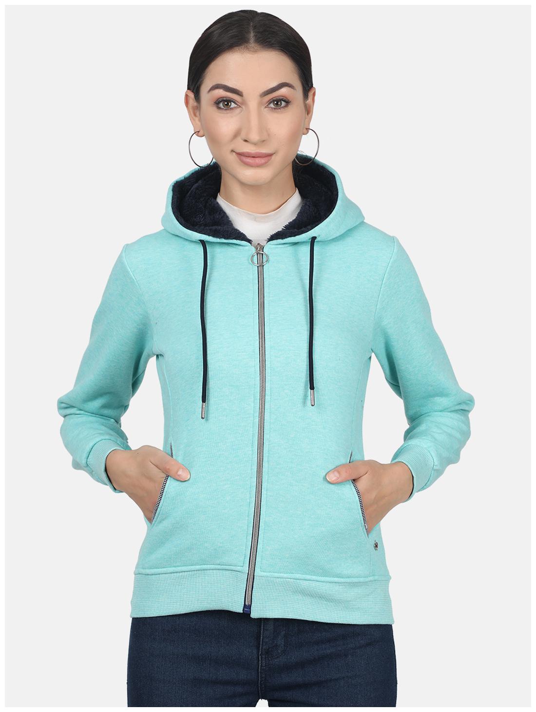 

Monte Carlo Women Solid Hoodie - Blue