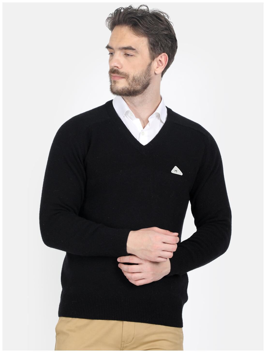 

Monte Carlo Men Black V neck Pullover