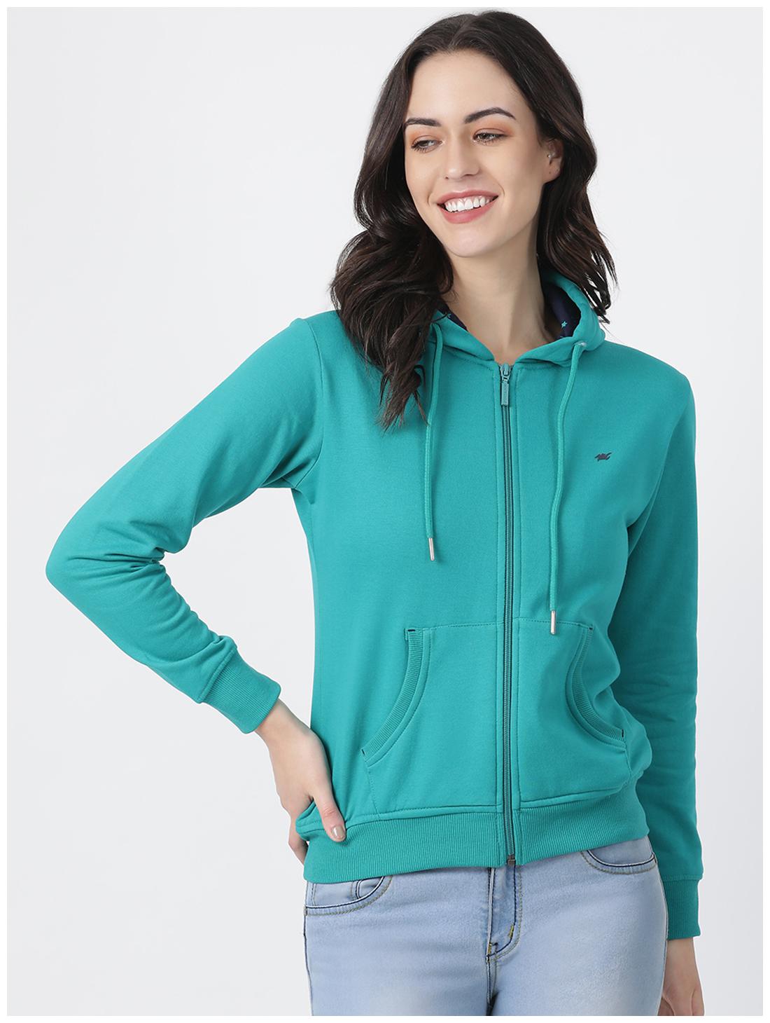 

Monte Carlo Women Solid Hoodie - Blue