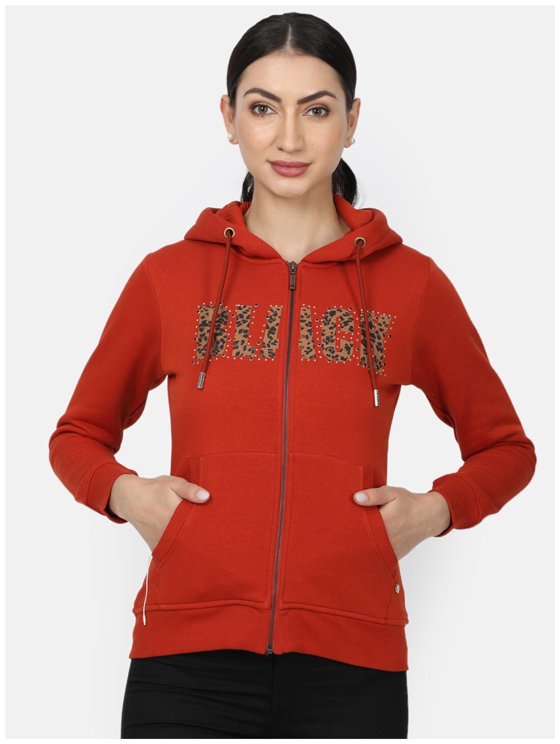 

Monte Carlo Women Printed Sweatshirt - Red
