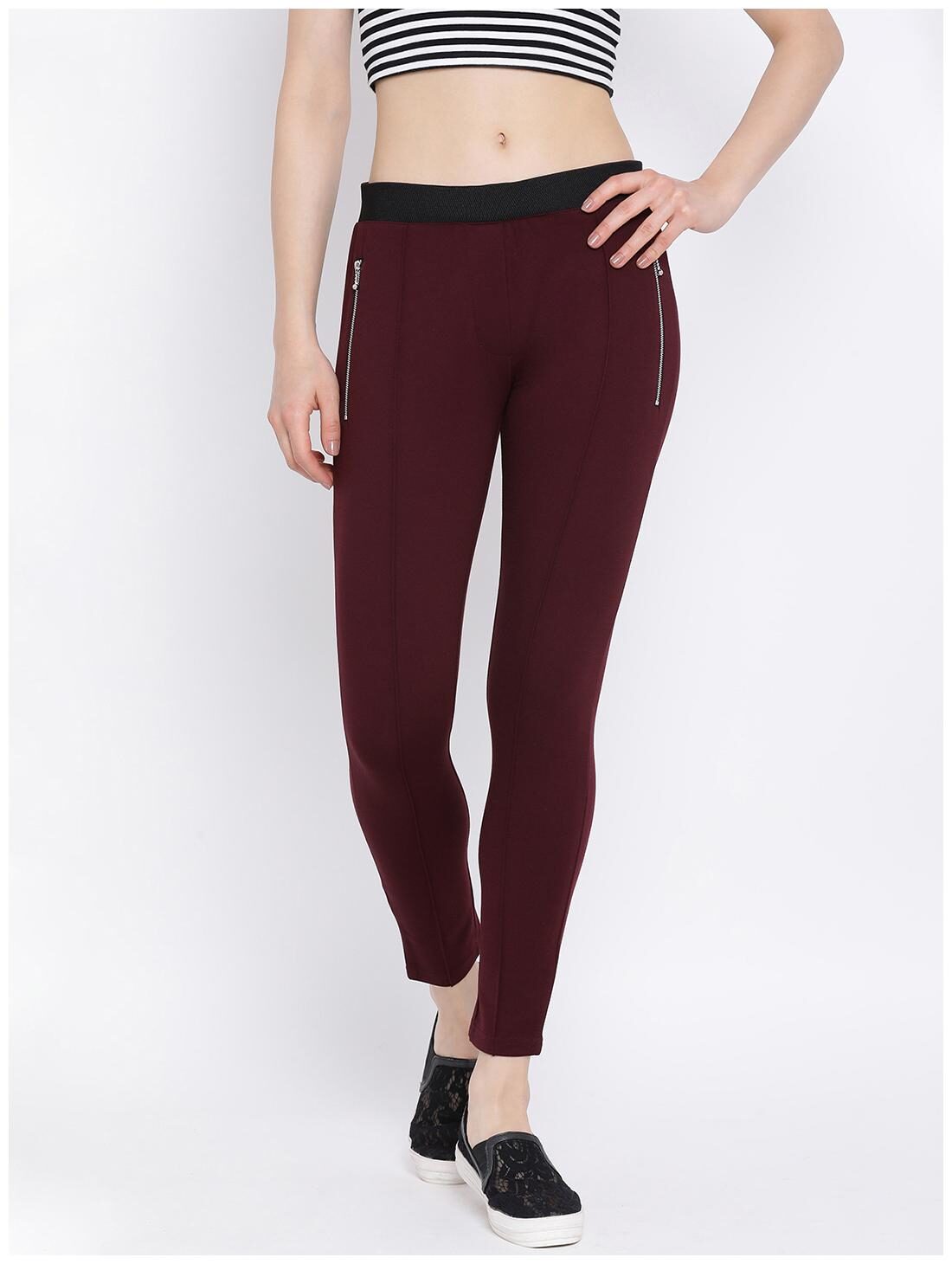 

Monte Carlo Maroon Solid Jegging