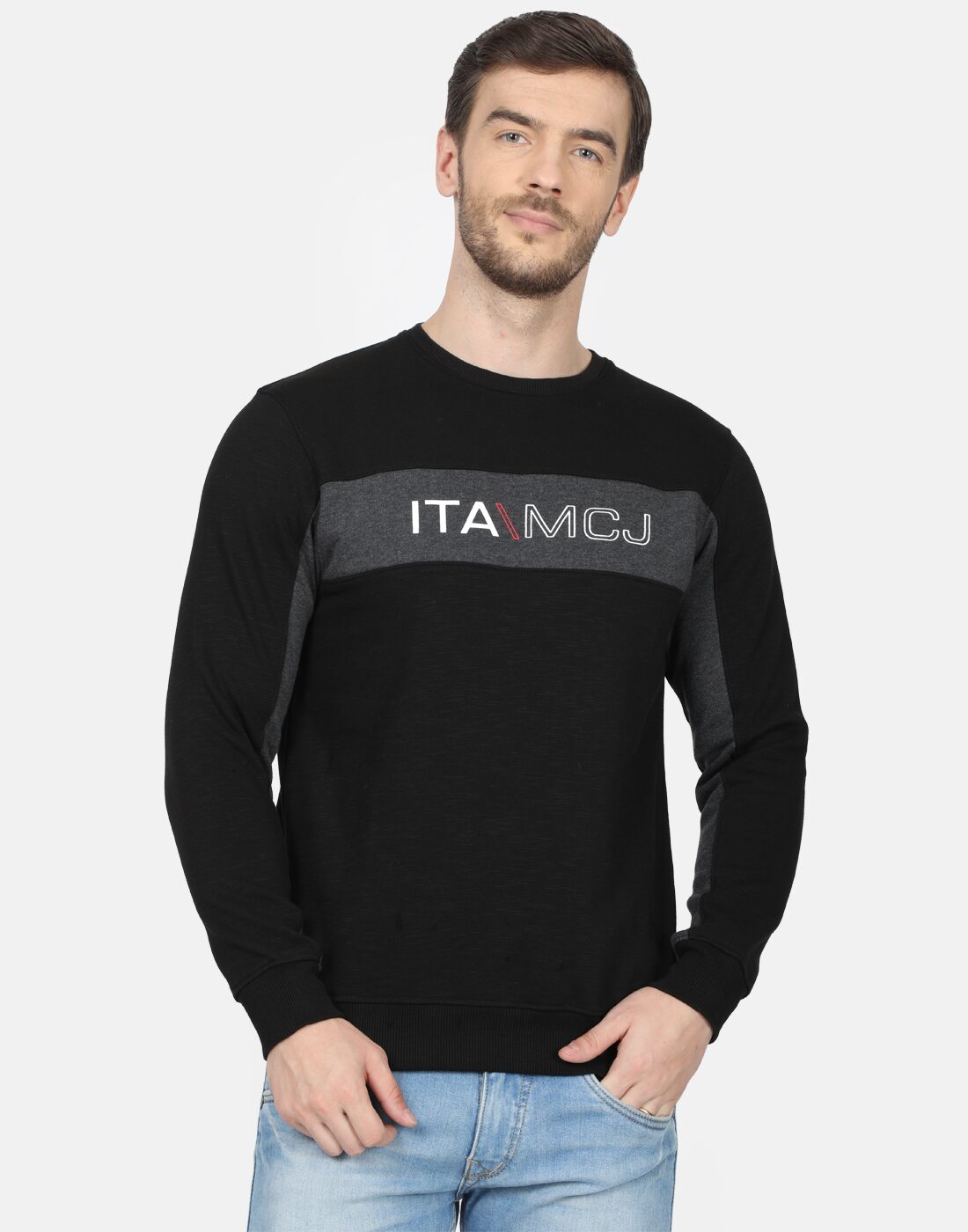 

Monte Carlo Men Black Round neck Sweatshirt