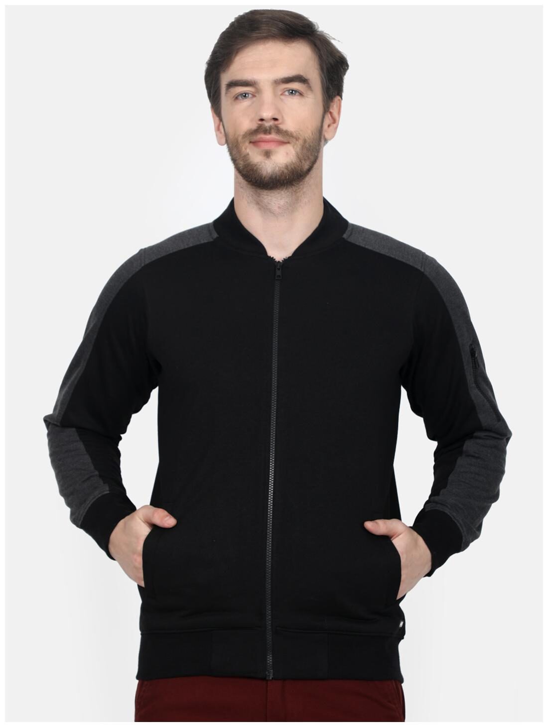 

Monte Carlo Cotton Blend Solid Black Color Sweatshirt For Men