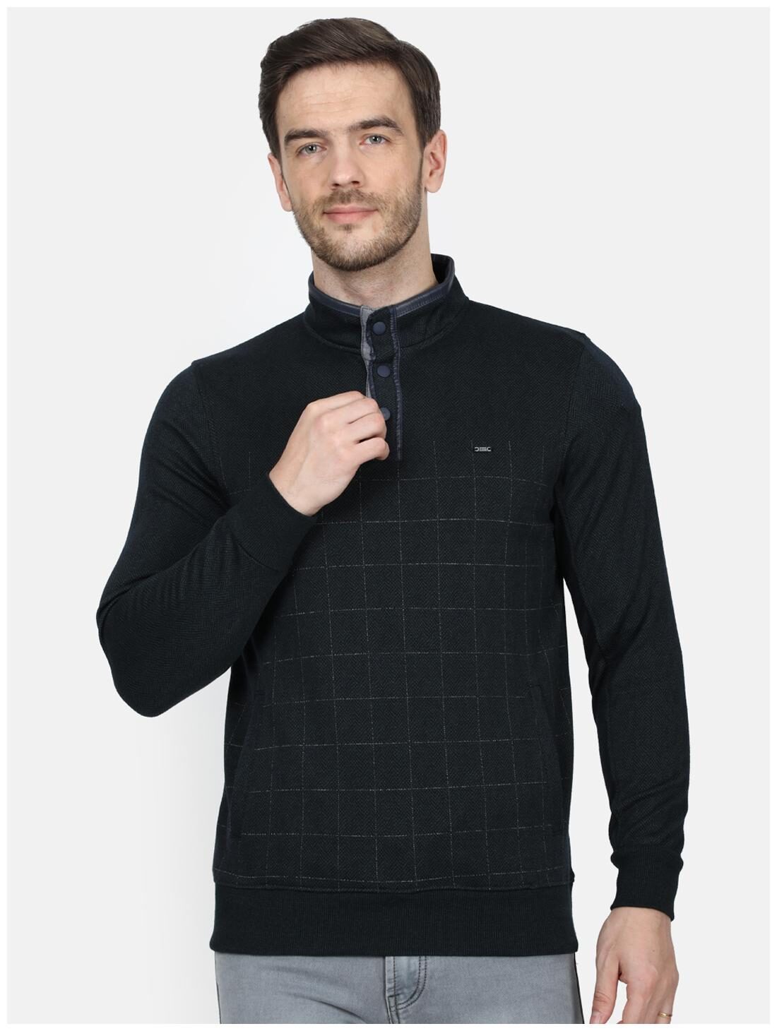 

Monte Carlo Men Black High neck Sweatshirt