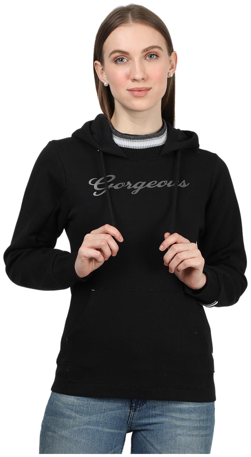 

Monte Carlo Women Printed Sweatshirt - Black