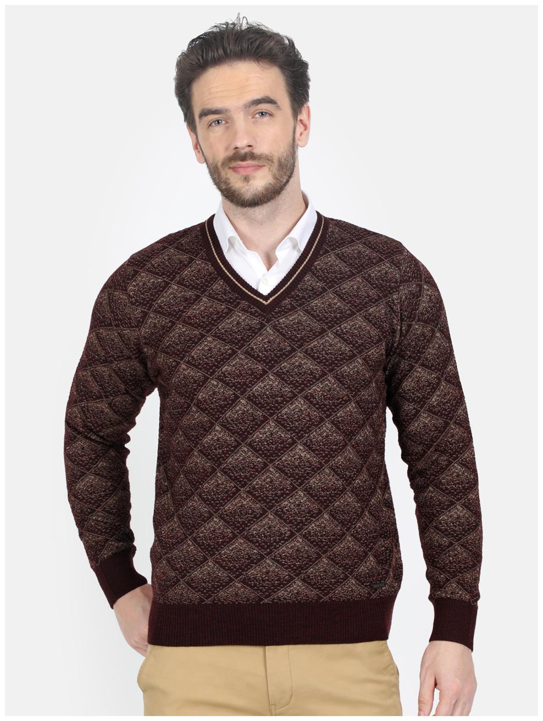 

Monte Carlo Men Brown V neck Pullover