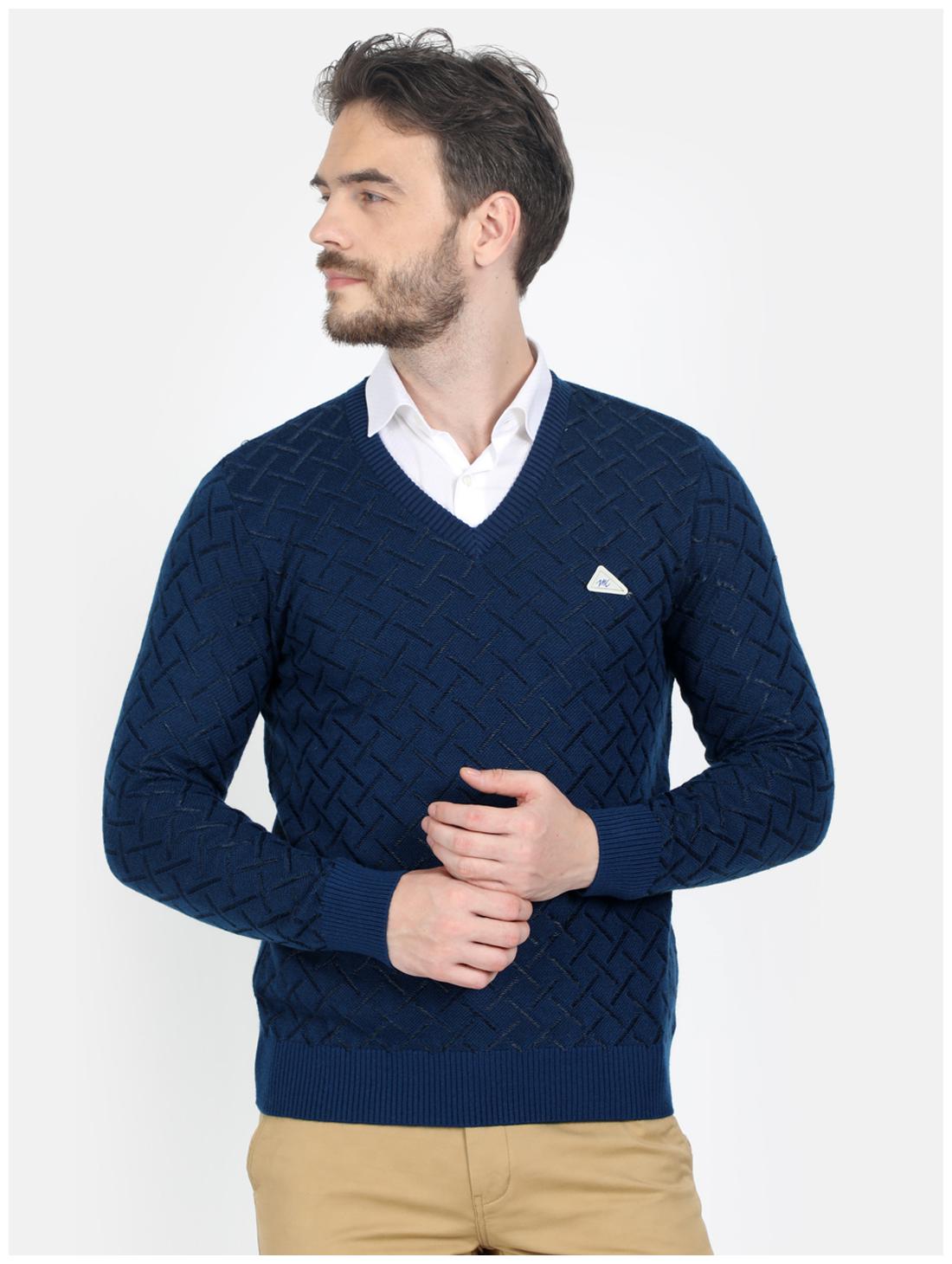 

Monte Carlo Men Blue V neck Pullover