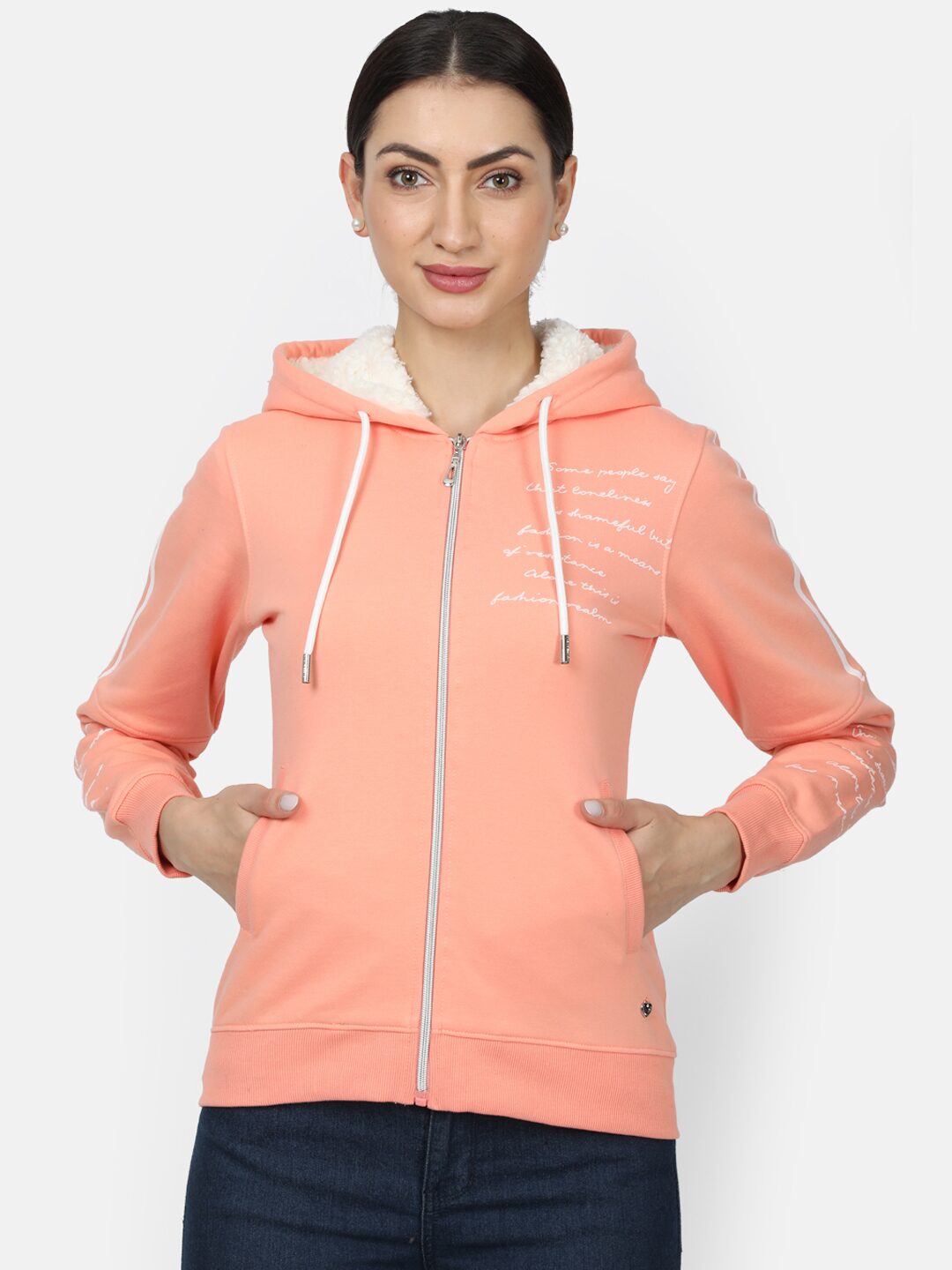 

Monte Carlo Women Printed Sweatshirt - Peach
