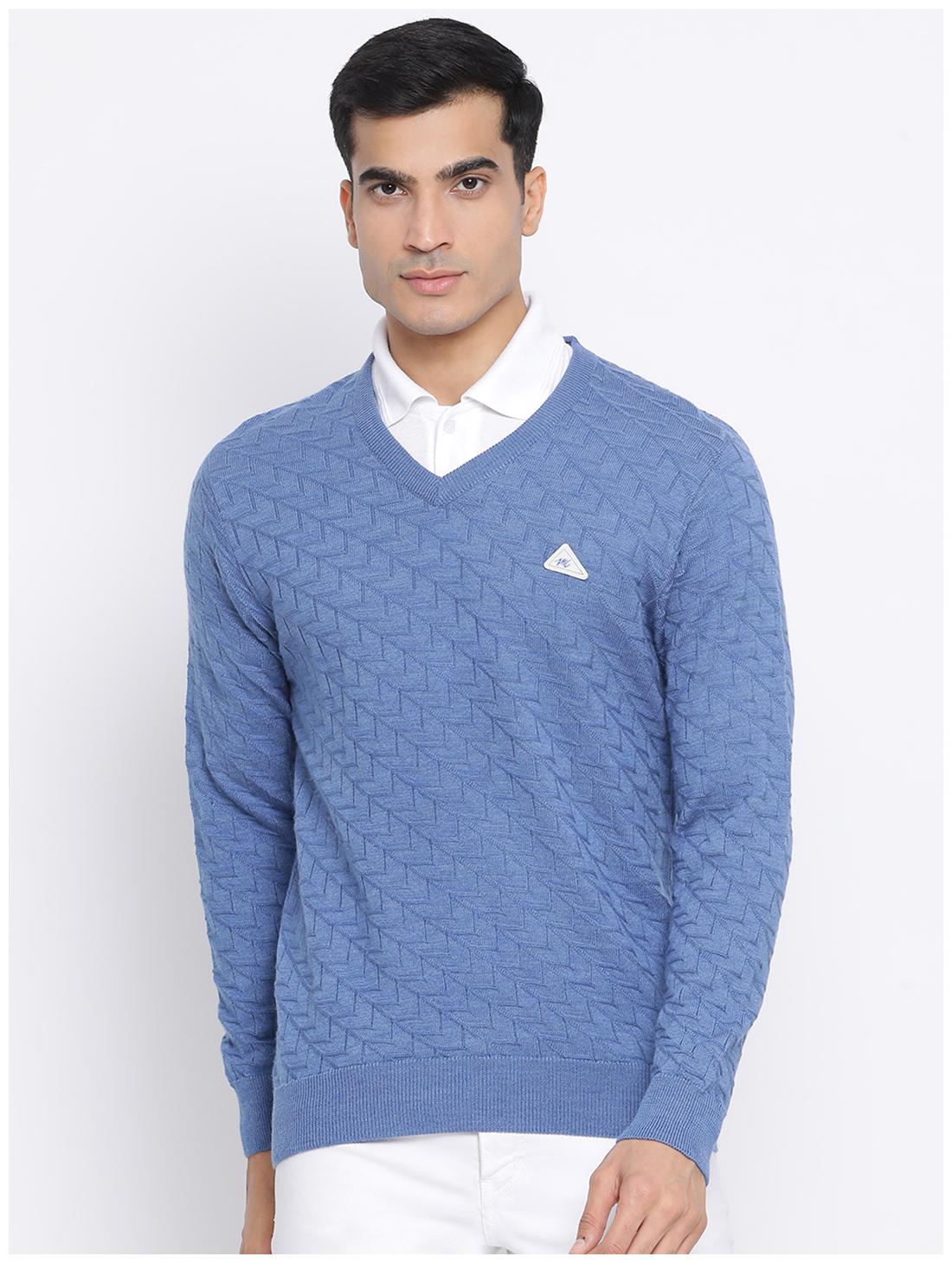 

Monte Carlo Men Blue V neck Pullover