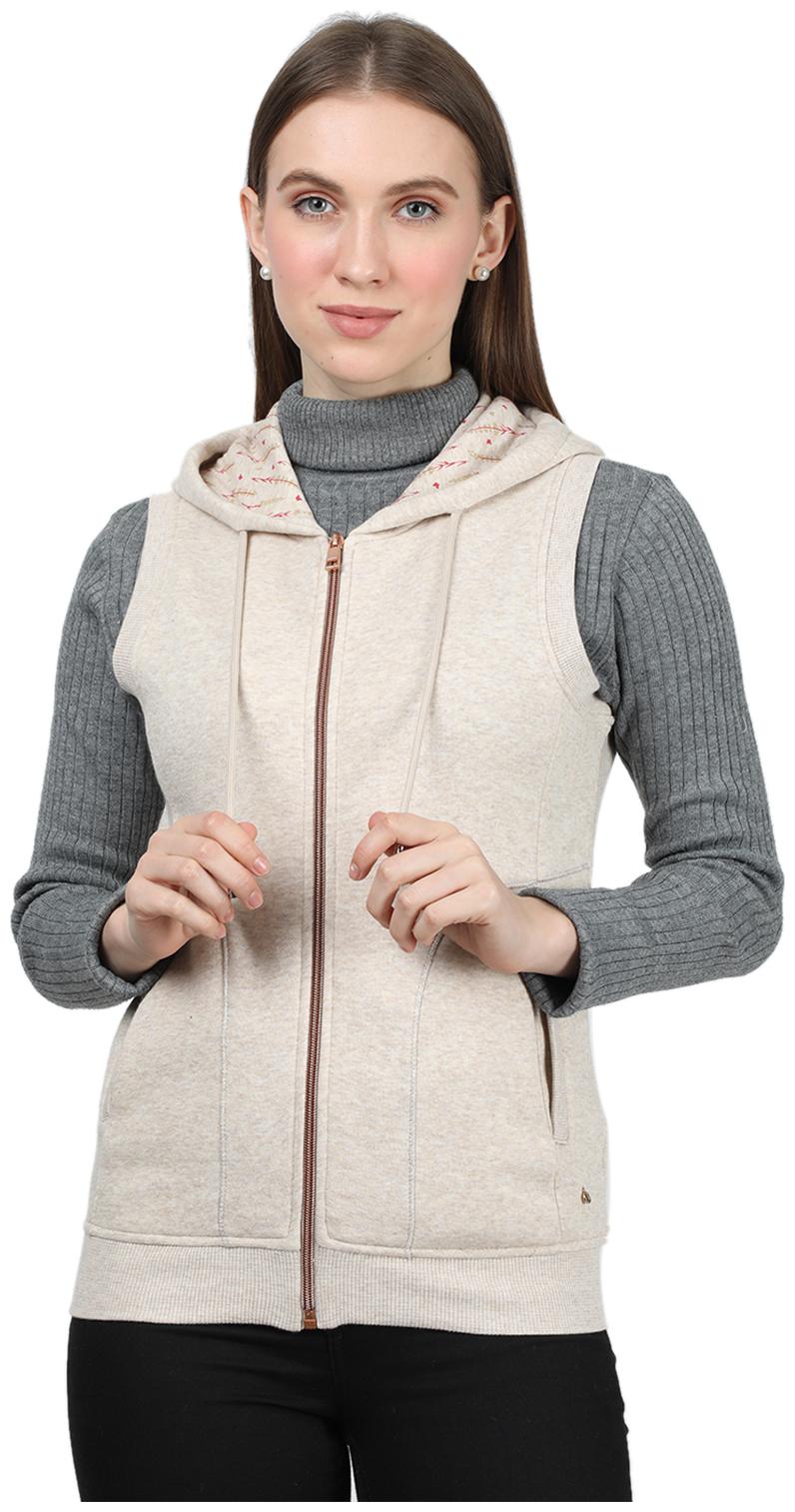 

Monte Carlo Women Solid Sweatshirt - Beige