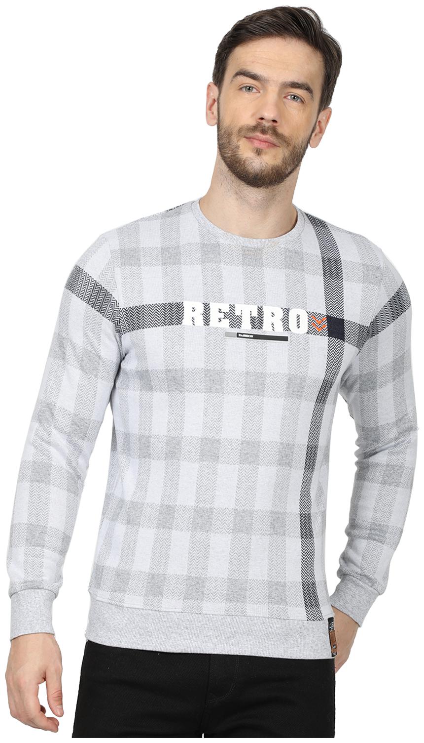 

Monte Carlo Men Grey Black Round neck Sweatshirt