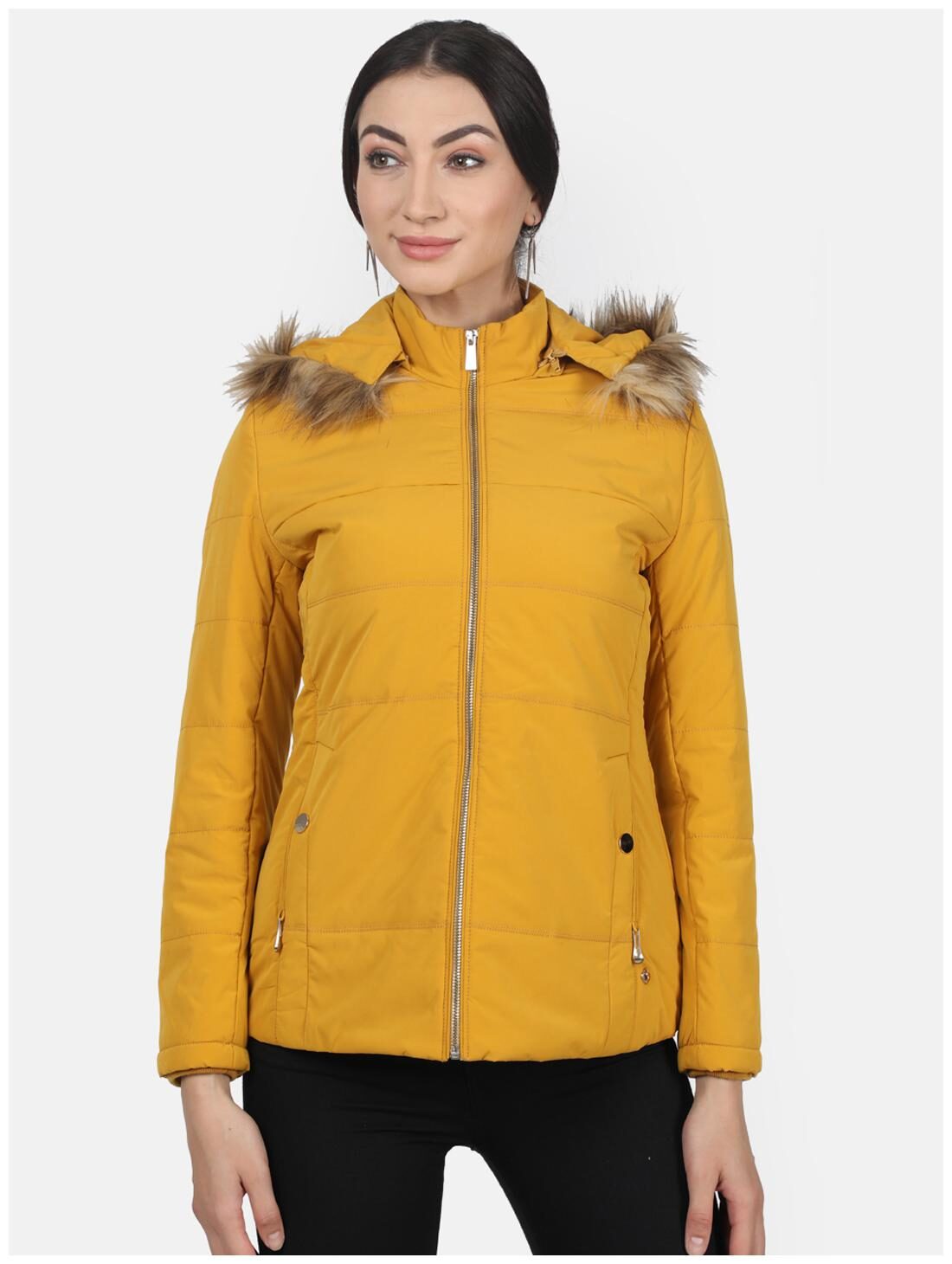 

Monte Carlo Women Solid Regular Jacket - Mustard