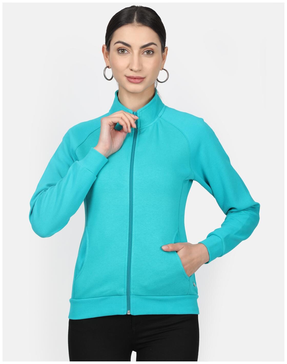 

Monte Carlo Women Solid Sweatshirt - Blue