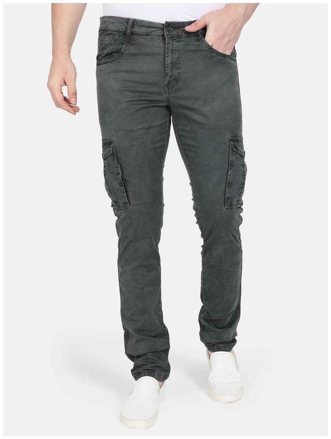 

Monte Carlo Men Grey Solid Slim fit Regular trousers