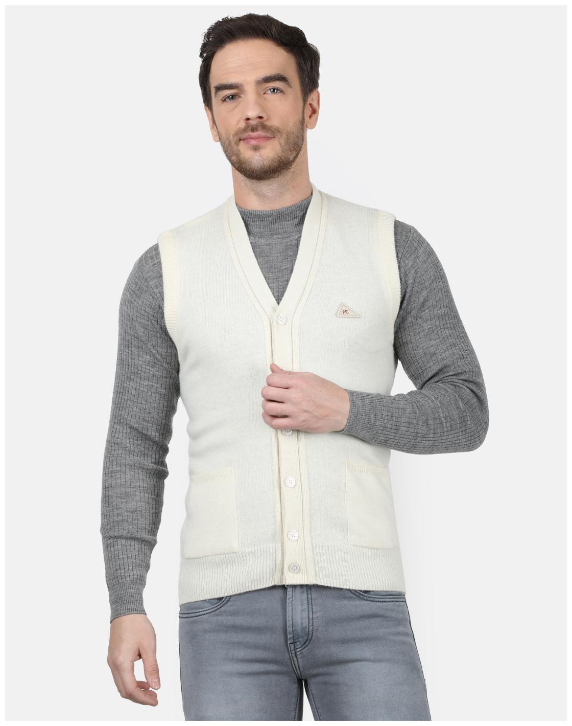 

Monte Carlo Men White V neck Cardigan