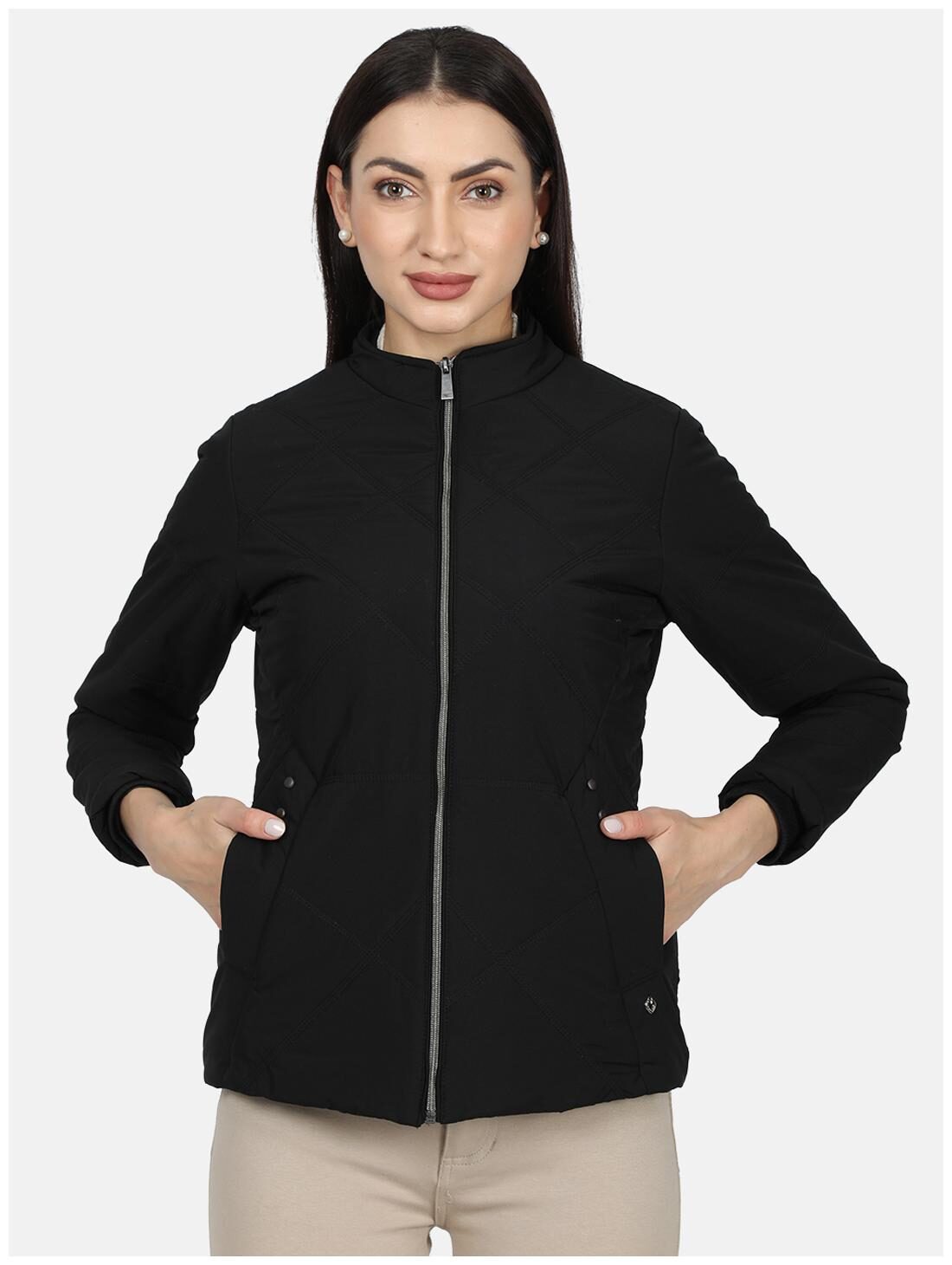 

Monte Carlo Women Solid Regular Jacket - Black
