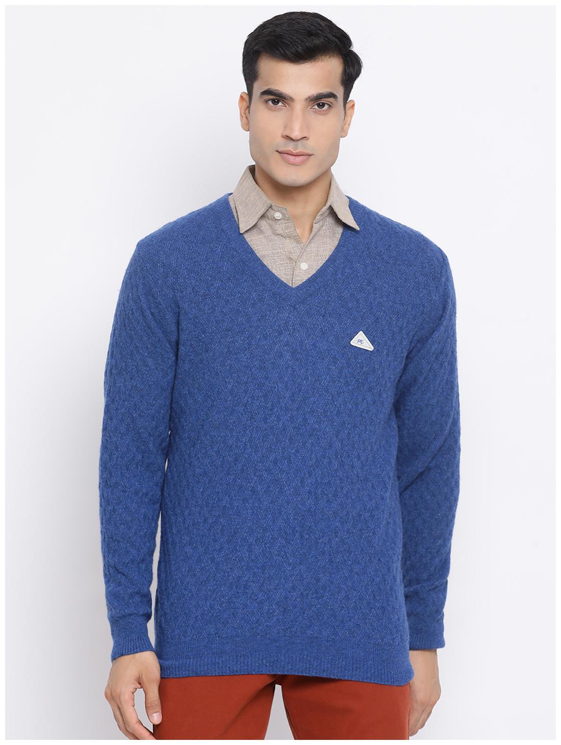 

Monte Carlo Men Blue V neck Pullover
