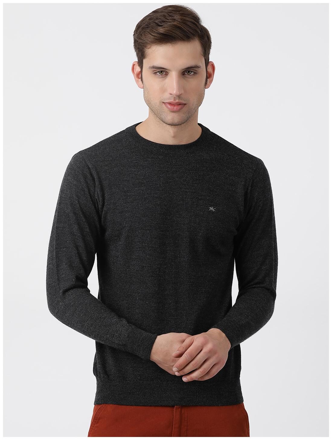 

Monte Carlo Men Grey Round neck Pullover