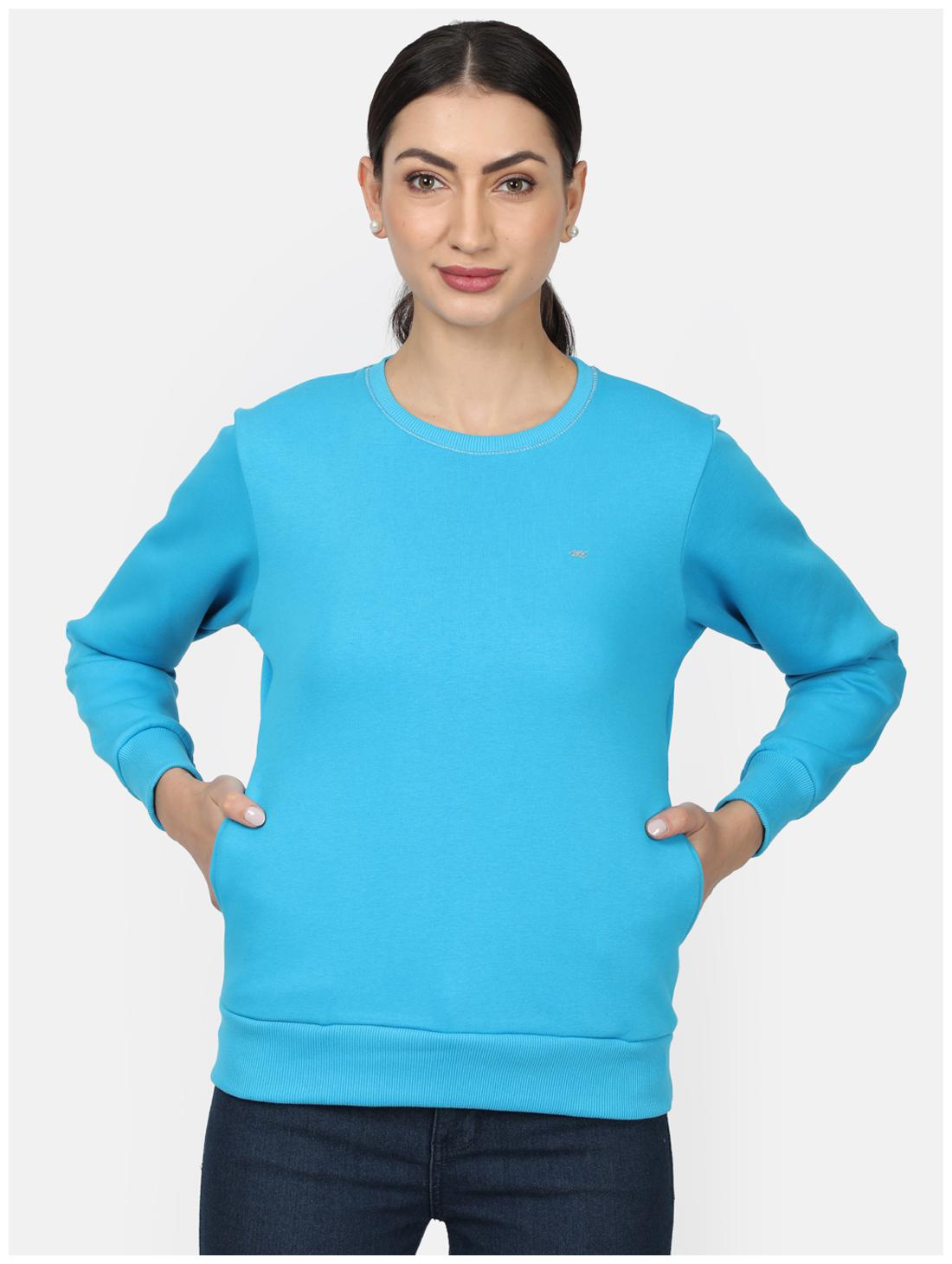 

Monte Carlo Women Solid Sweatshirt - Turquoise