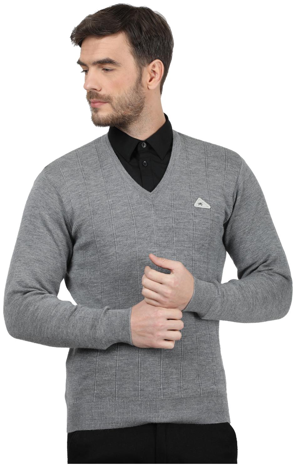 

Monte Carlo Men Grey V neck Pullover