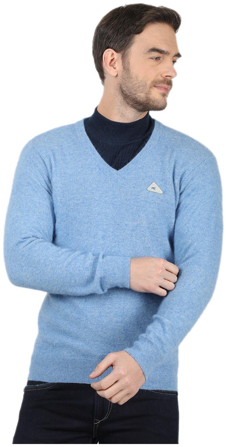 

Monte Carlo Men Blue V neck Pullover