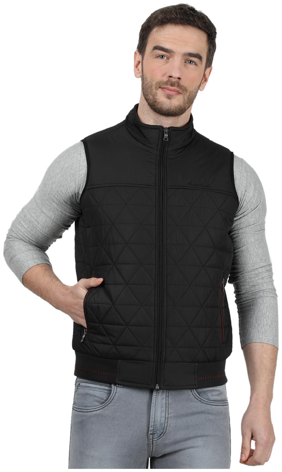 

Monte Carlo Men Black Solid Bomber jacket