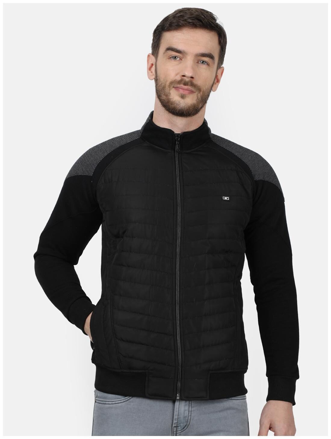 

Monte Carlo Men Navy blue Solid Bomber jacket