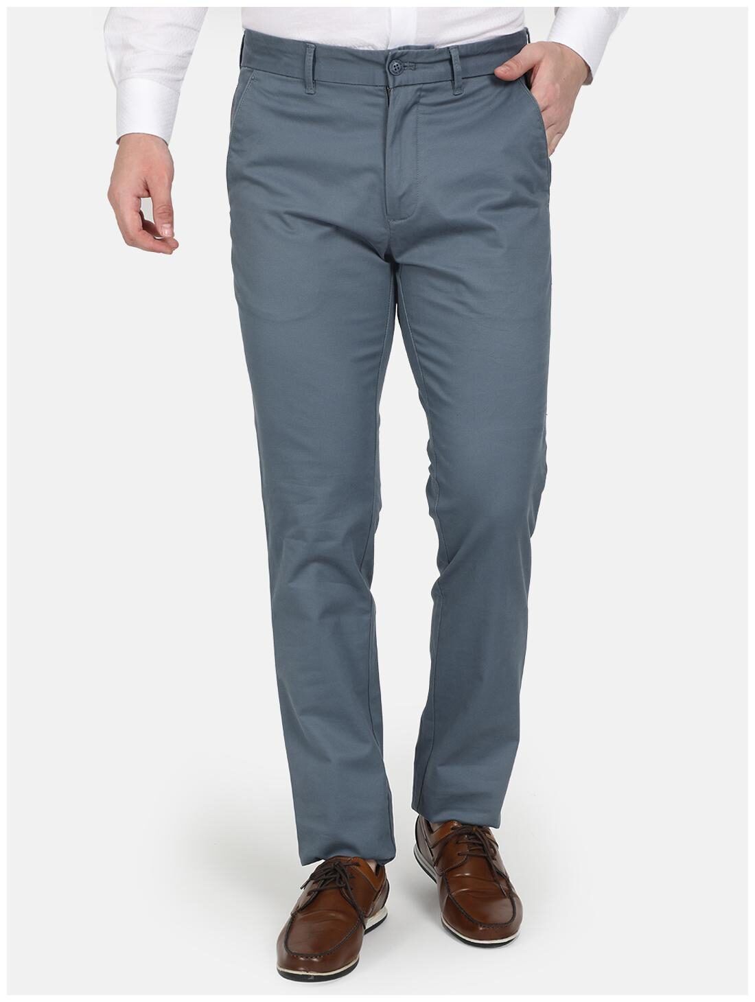 

Monte Carlo Men Blue Solid Slim fit Regular trousers