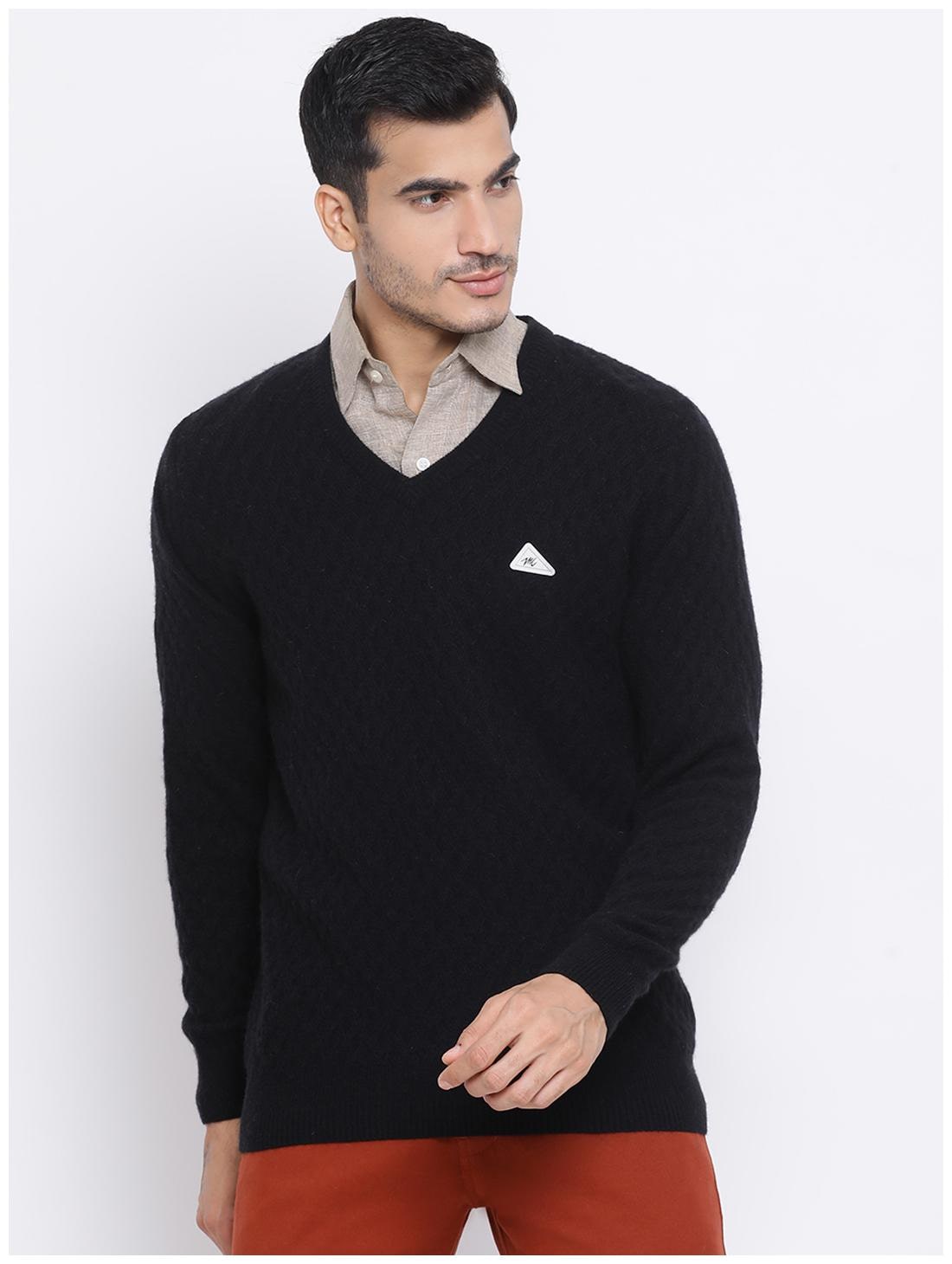 

Monte Carlo Men Black V neck Pullover