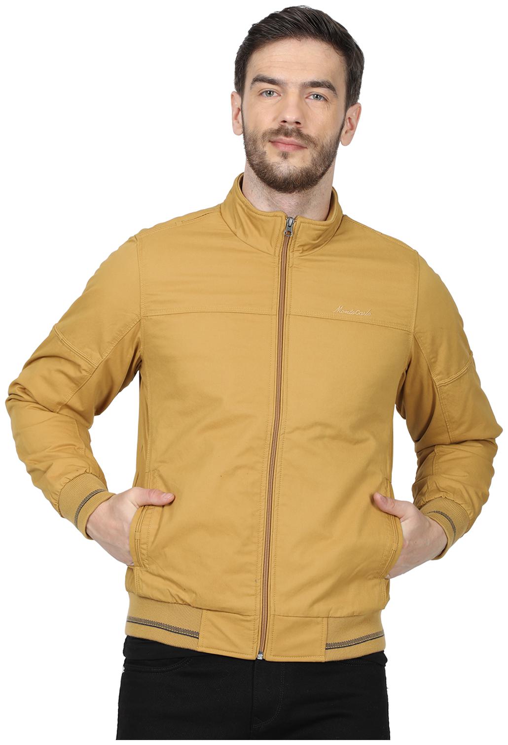 

Monte Carlo Men Yellow Solid Bomber jacket