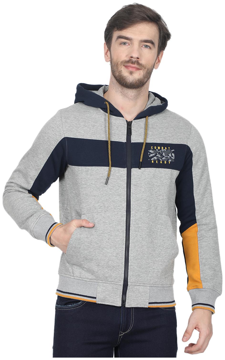 

Monte Carlo Men Grey Hooded Sweatshirt