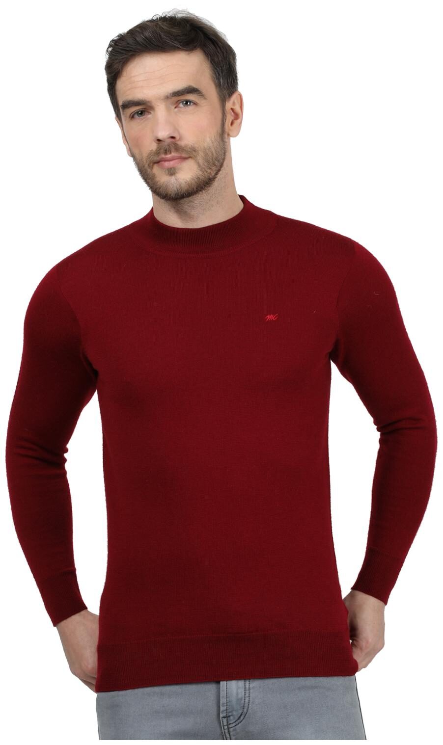 

Monte Carlo Men Maroon Round neck Pullover