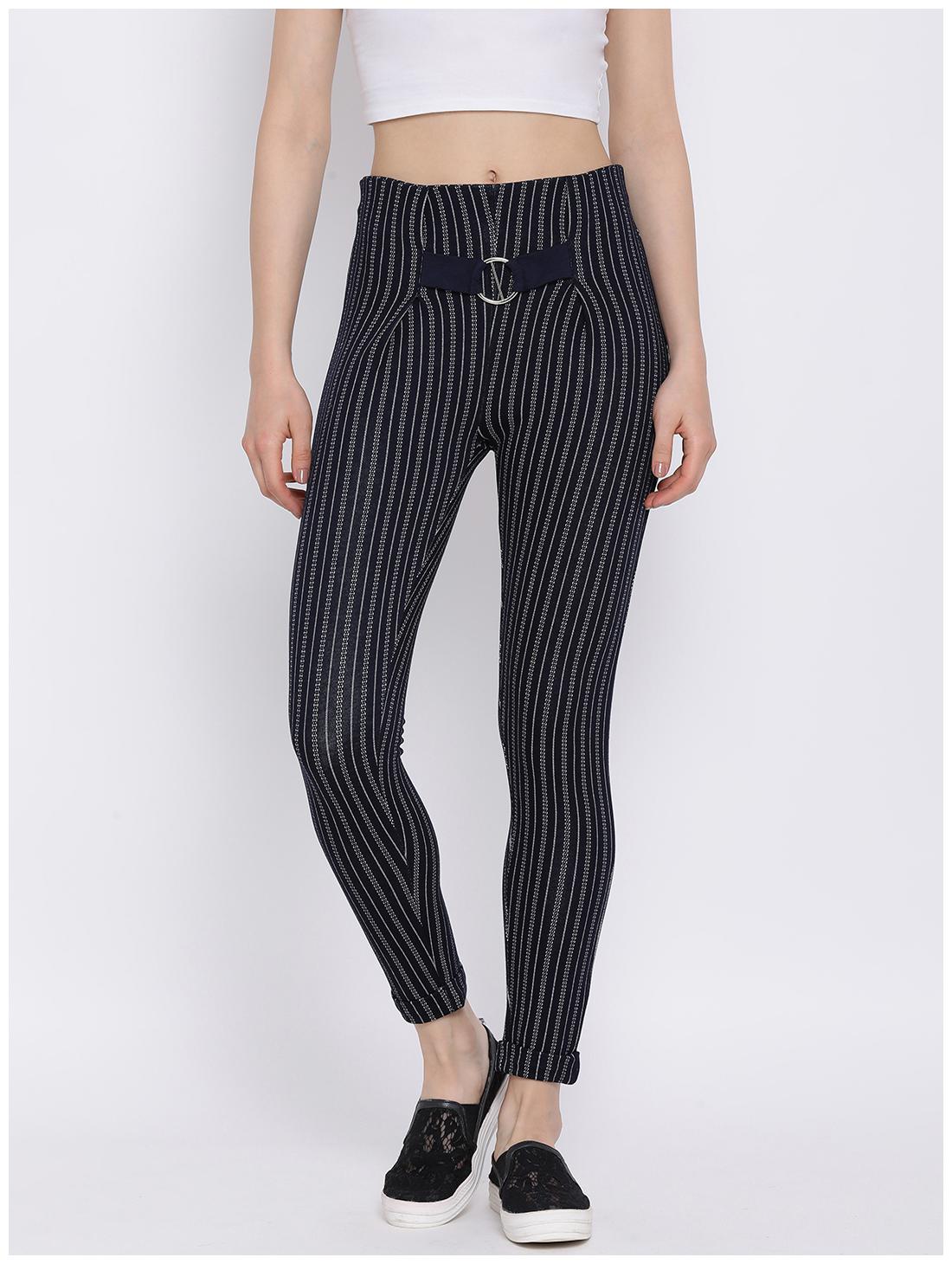 

Monte Carlo Navy Blue Striped Straight Palazzo