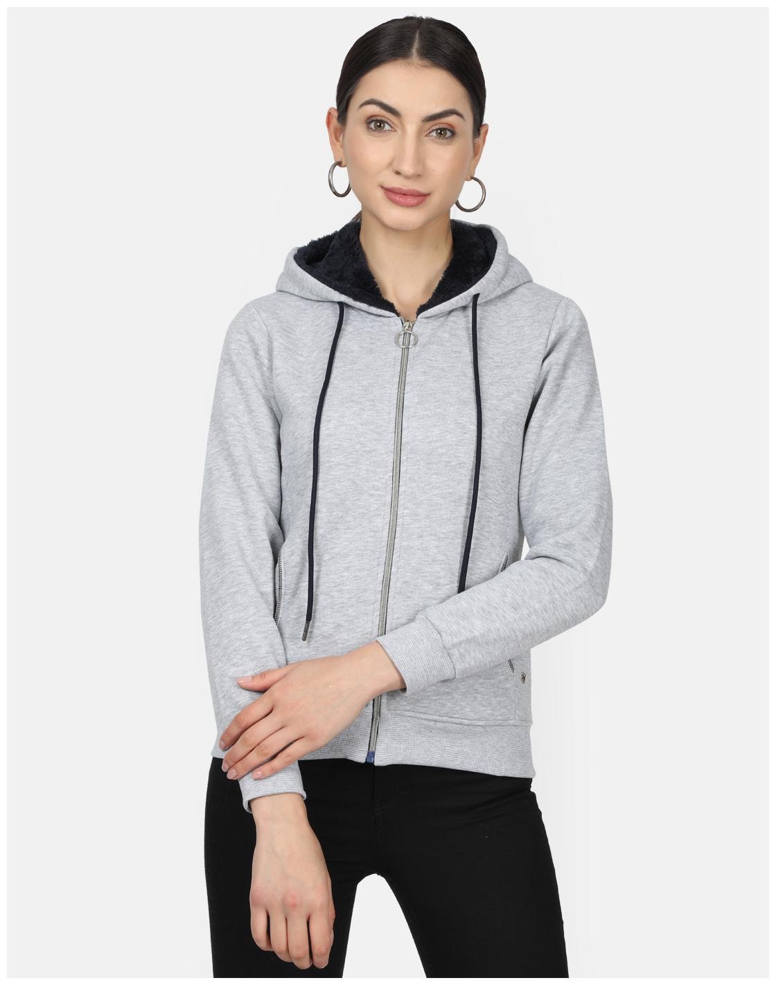 

Monte Carlo Women Solid Sweatshirt - Grey