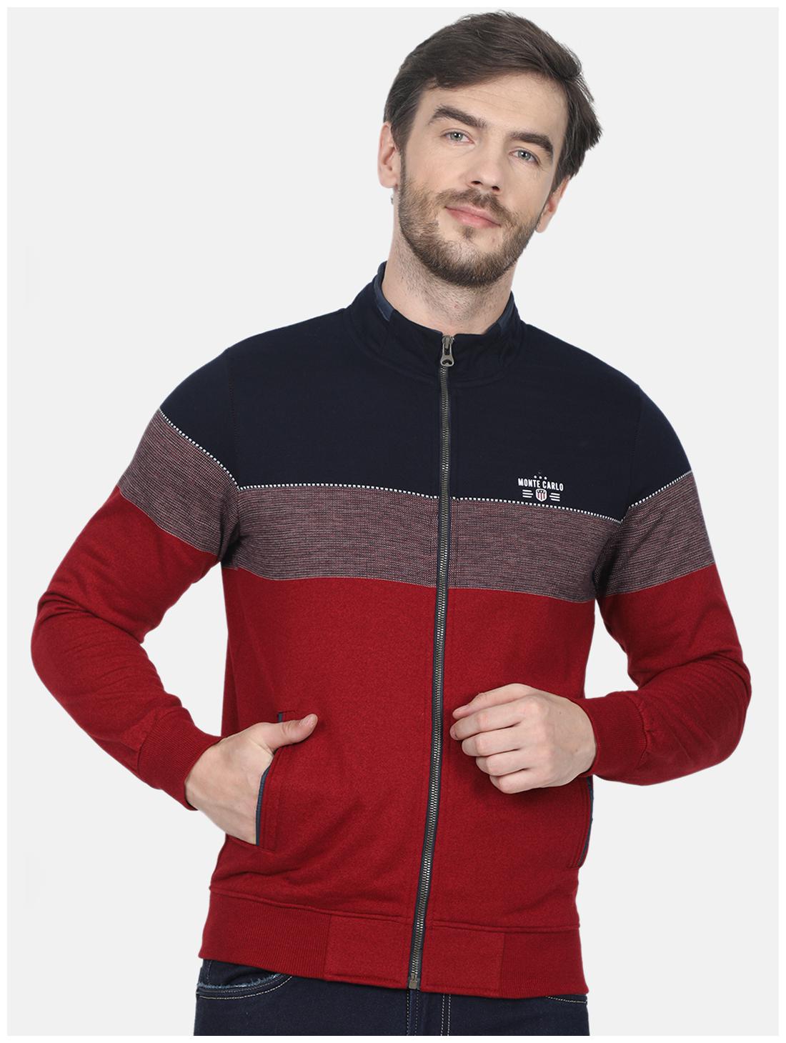 

Monte Carlo Men Maroon High neck Sweatshirt